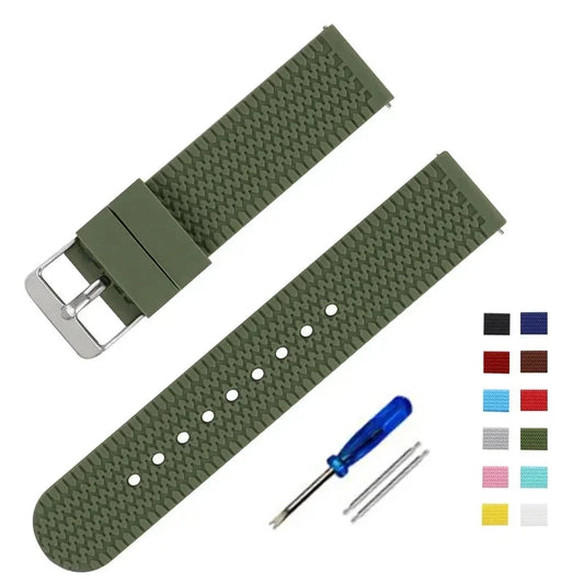 Samsung Galaxy Watch 7, 6, 5, 4 & FE Textured Silicone Sport Band