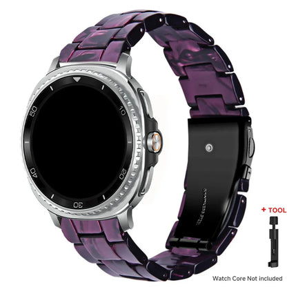 Samsung Galaxy Watch8, 9 & Ultra Resin Link Band, 40 Patterns