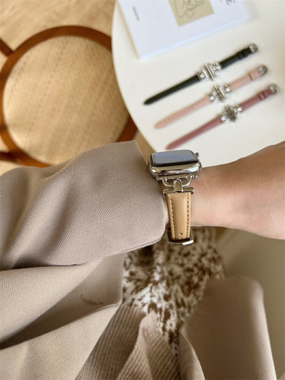 Apple Watch Leather Slim Strap Series 11/10/9/8/7/6/5/4/ SE / Ultra 1/2/3