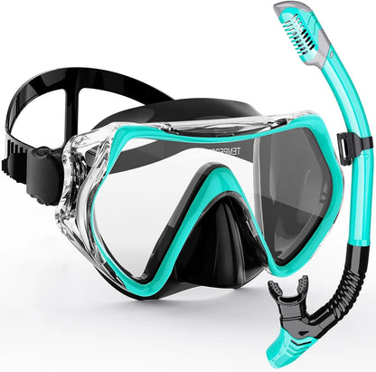 Diving Mask Snorkeling Set - Silicone Swimming Glasses - Snorkeling Tube - For Adult Snorkeling Only