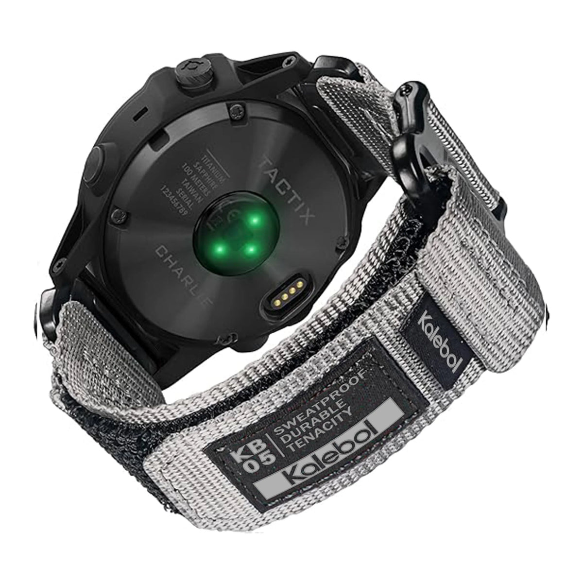 Garmin QuickFit 22/26mm Nylon Loop Band with Text Patch