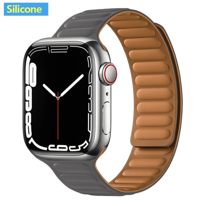 Apple Watch Leather Band - Premium Magnetic Loop Strap