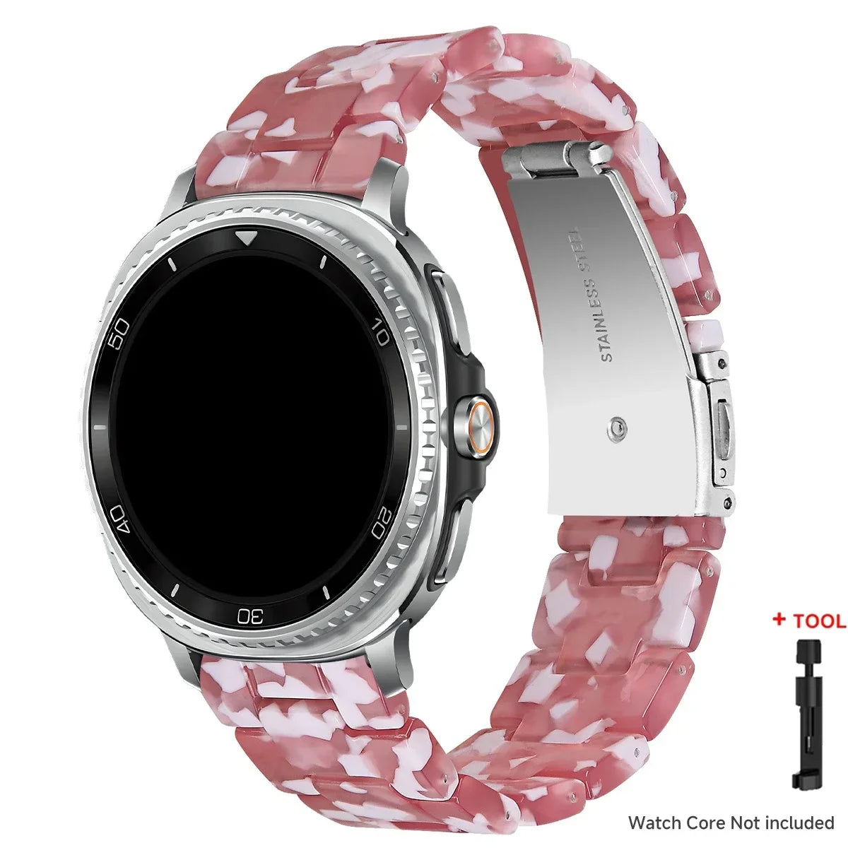 Samsung Galaxy Watch8, 9 & Ultra Resin Link Band, 40 Patterns