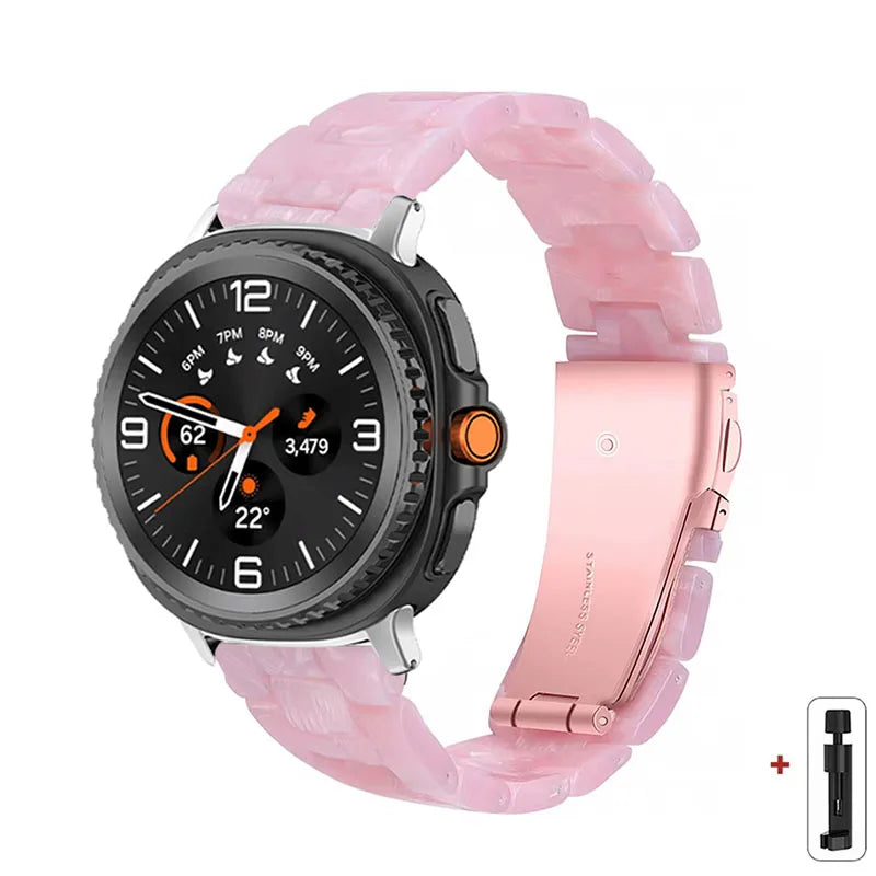 Samsung Galaxy Watch8, 9 & Ultra Resin Link Band, 40 Patterns