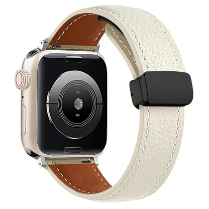 Apple Watch Leather Band - Premium Stylish Strap with Buckle