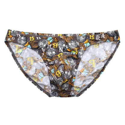 BRAVE PERSON Nylon Men's Briefs Sexy Underwear Print Underpants Briefs Male Panties Bikini Briefs