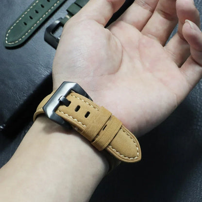 Garmin QuickFit 22/26mm Stitched Leather Buckle Band