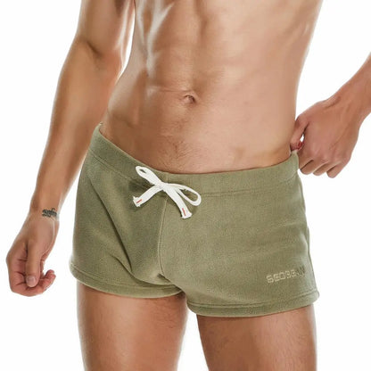 SEOBEAN Men’s Polar Fleece Lounge & Gym Shorts – Soft Sleepwear & Activewear
