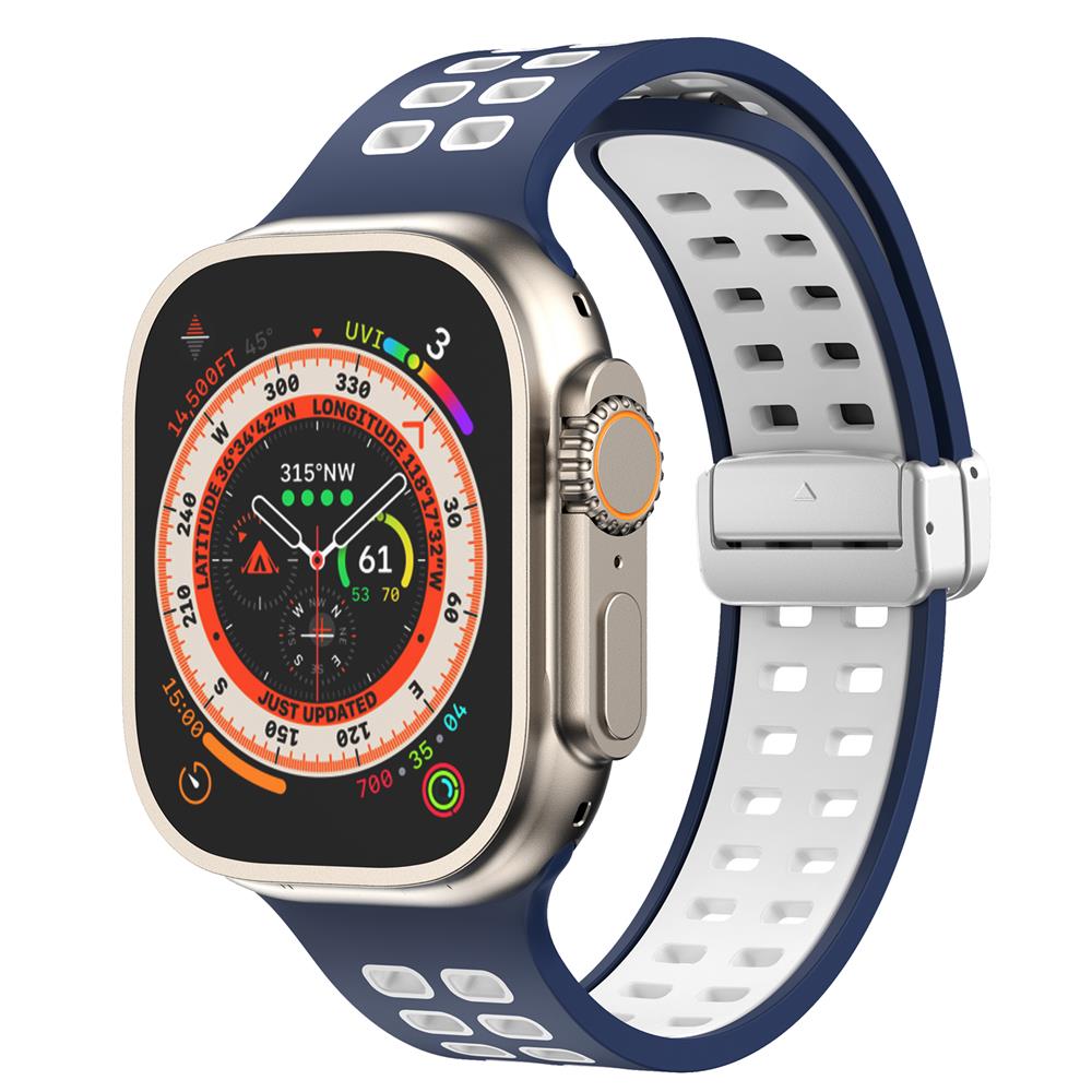 Magnetic Buckle Silicone Apple Watch Band Series 11/10/9/8/7/6/5/4/ SE / Ultra 1/2/3