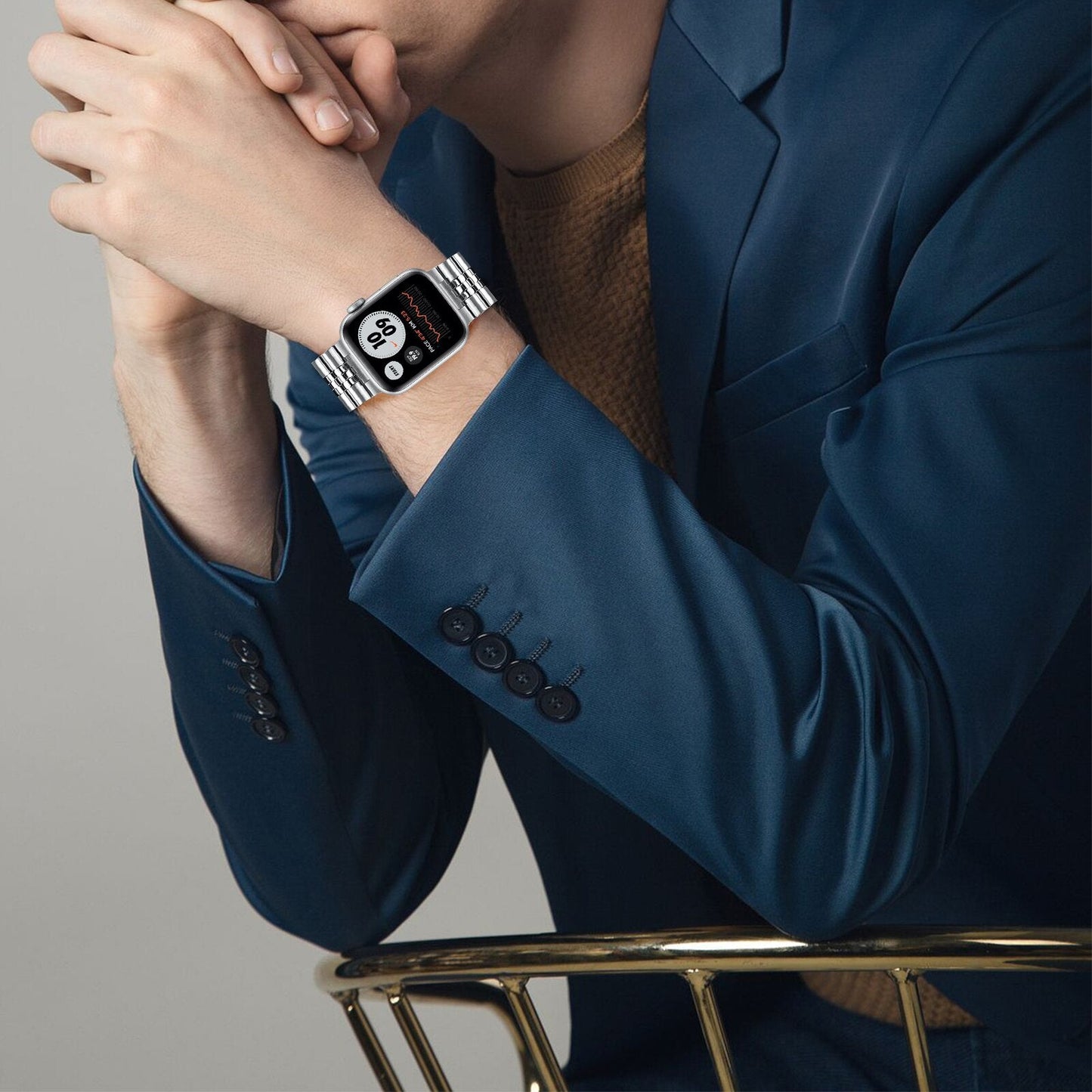 Slim Stainless Steel Apple Watch Band Series 11/10/9/8/7/6/5/4/ SE / Ultra 1/2/3