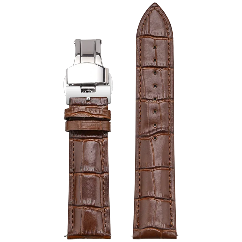 Samsung Galaxy Watch 7, 6, 5, 4 & FE Croc-Embossed Leather Band