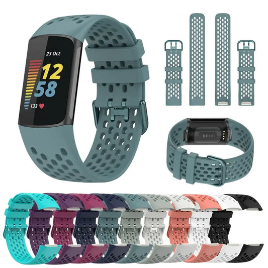 Fitbit Charge 5 6 Silicone Band - Soft Flexible Waterproof