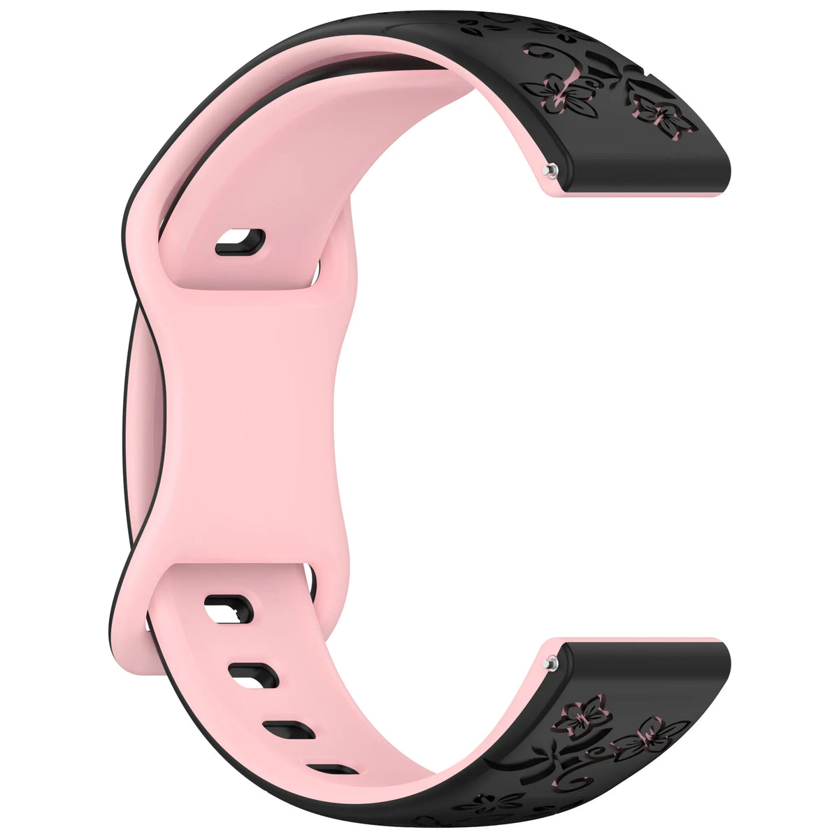 Samsung Galaxy Watch 7, 6, 5, 4 & FE Floral Engraved Silicone Band