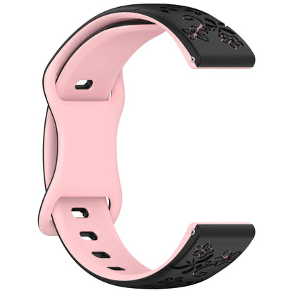 Samsung Galaxy Watch 7, 6, 5, 4 & FE Floral Engraved Silicone Band