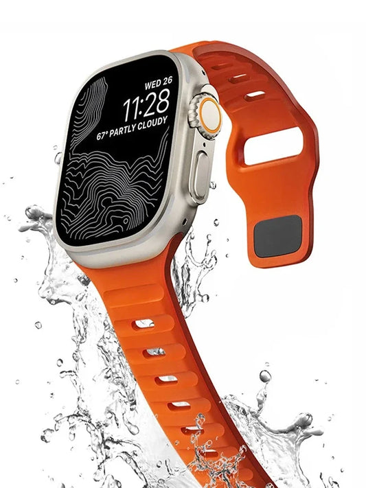 Apple Watch Silicone Strap - Waterproof, Sporty, Flexible