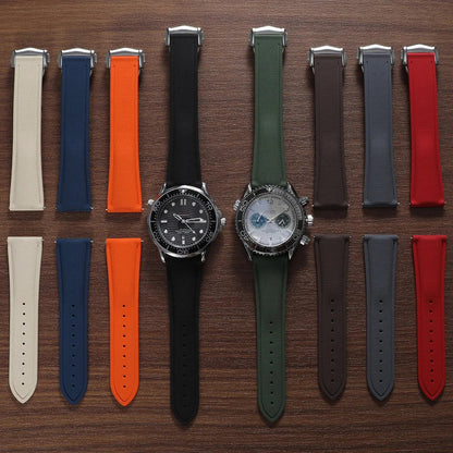 Samsung Galaxy Watch 7, 6, 5, 4 & FE Sailcloth-Texture FKM Rubber Band