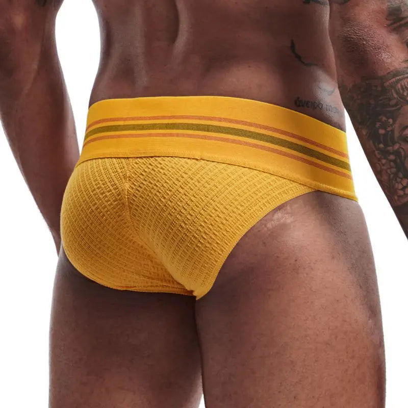 Men's JOCKMAIL JM364 - Old School Brief Yellow