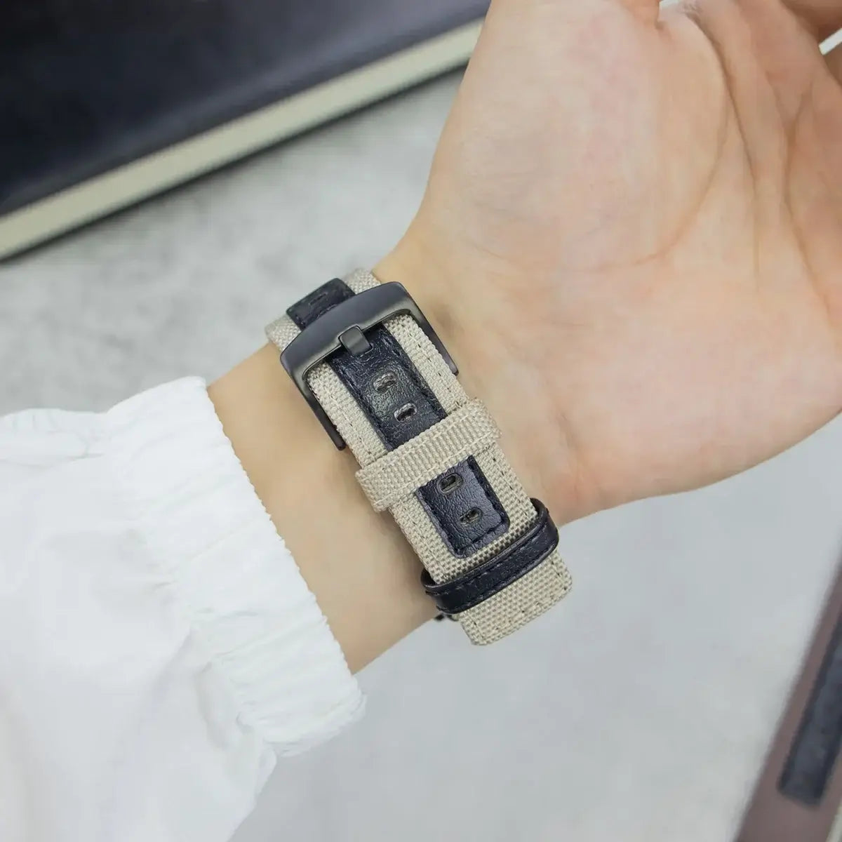 Fitbit Versa & Sense Nylon Leather Band - Versatile Style