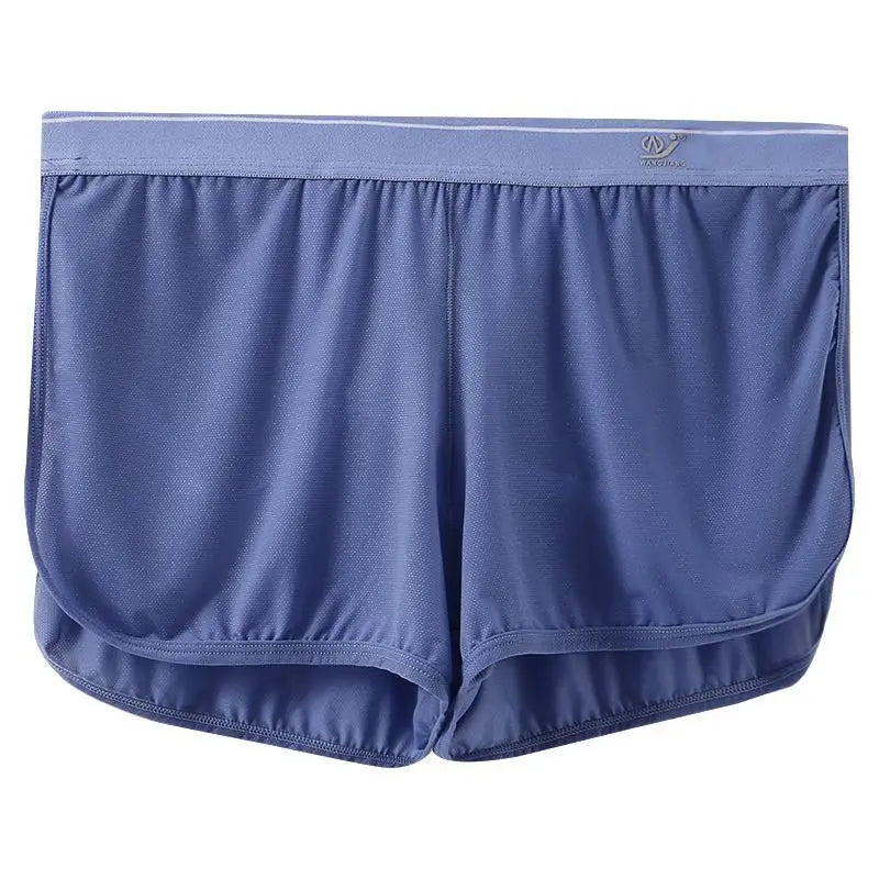 WJ Sexy Sleep Bottoms Men Arrow Shorts Ice Silk Mesh Breathable Underwear Boxers Shorts