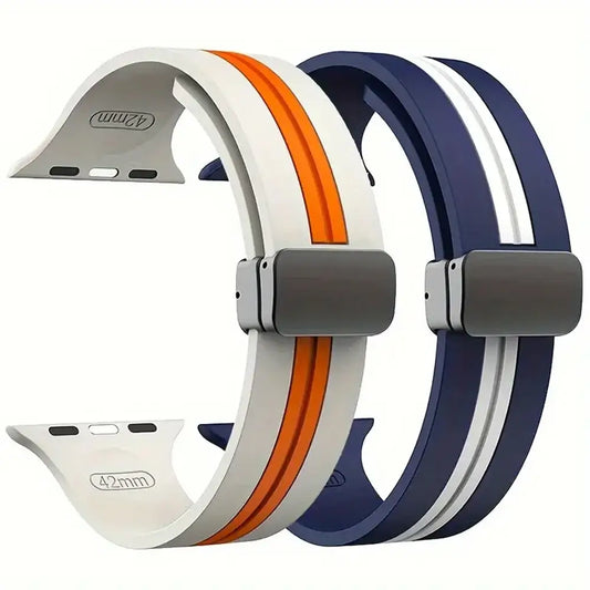 Apple Watch Silicone Strap - Durable Magnetic Closure Design