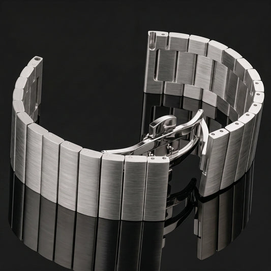 Samsung Galaxy Watch 7, 6, 5, 4 & FE Brushed Stainless Steel Bracelet