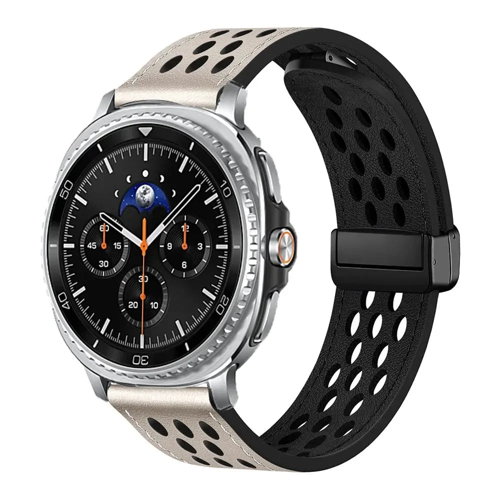 Samsung Galaxy Watch8, 9 & Ultra Perforated Silicone Magnetic Band