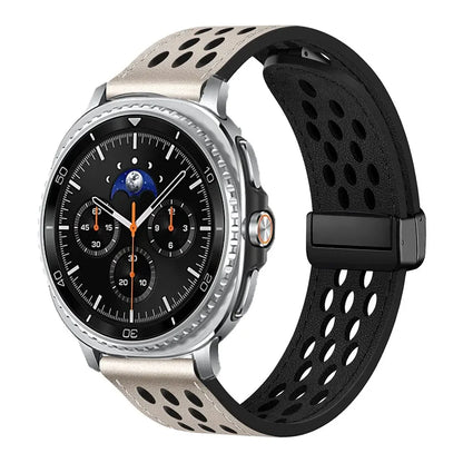 Samsung Galaxy Watch8, 9 & Ultra Perforated Silicone Magnetic Band