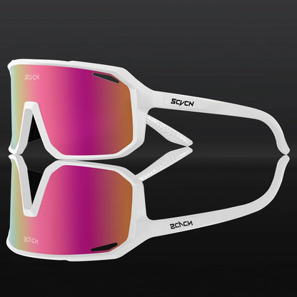 SCVCN Cycling Glasses UV400 Photochromic Sunglasses Men Sun Mountain Bike Road Bicycle Eyewear Sports Running MTB Cycle Gogg