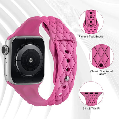 Apple Watch Silicone Strap - Slim Engraved Comfort Fit