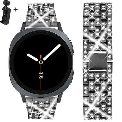Samsung Galaxy Watch8, 8 Classic & 9 Rhinestone Steel Link Bracelet