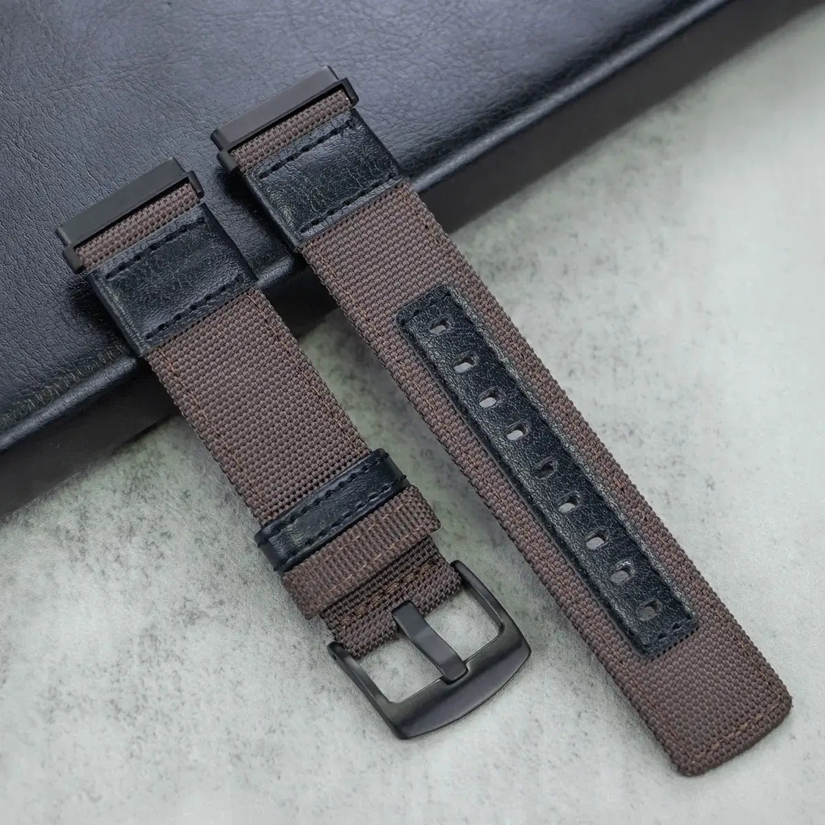 Fitbit Versa & Sense Nylon Leather Band - Versatile Style