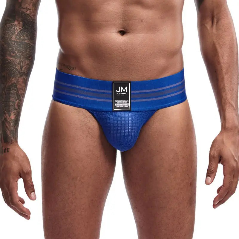 Men's JOCKMAIL JM364 - Old School Brief Blue