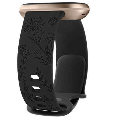 Fitbit Versa & Sense Silicone Band - Durable Floral Design