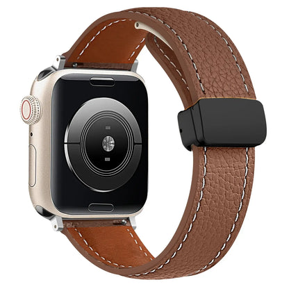 Apple Watch Leather Band - Premium Stylish Strap with Buckle