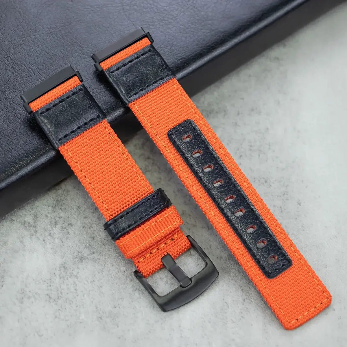 Fitbit Versa & Sense Nylon Leather Band - Versatile Style