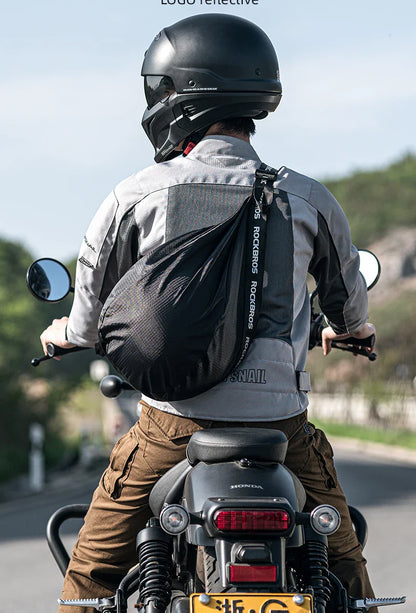 Motorcycle Helmet Backpack Large Capacity Travel Bags Reflective
