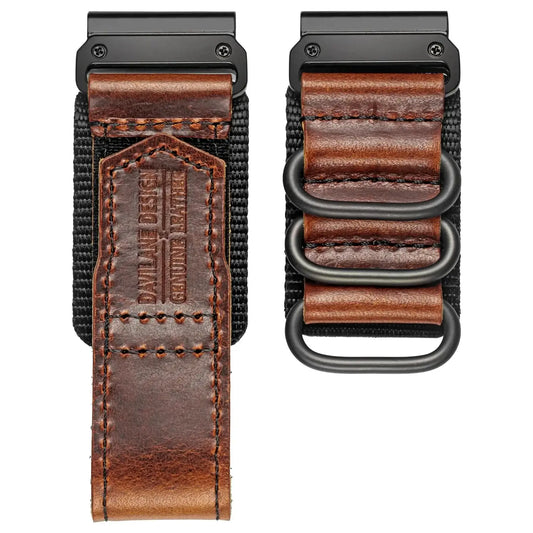 Genuine Leather Garmin Watch Strap - QuickFit Stylish Band