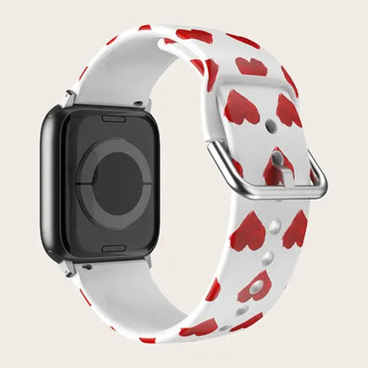 Apple Watch Patterned & Clear Silicone Band with Buckle