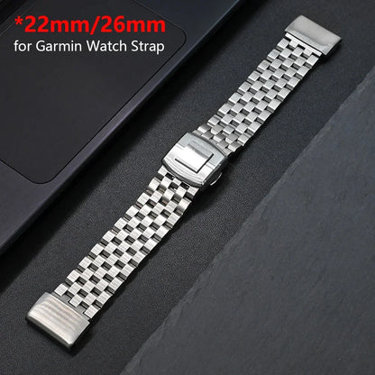 Garmin Stainless Steel Strap - Durable Elegant Bracelet
