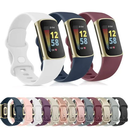 Fitbit Charge 5 6 Silicone Band - Comfortable Stylish Design