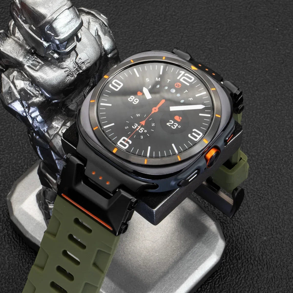 Samsung Galaxy Watch Ultra & Ultra 2 Rugged Silicone Band, No Gaps