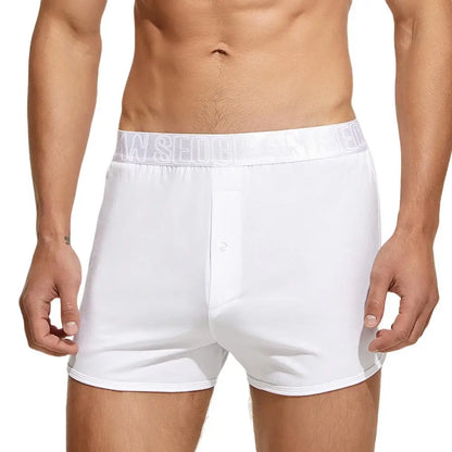 SEOBEAN Cotton Men's Boxer Shorts Loungewear Underwear Loose Fit Underpants Sleepwear Shorts Boxers for Men