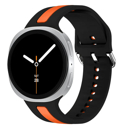 Samsung Galaxy Watch8, 8 Classic & 9 Two-Tone Stripe Silicone Band