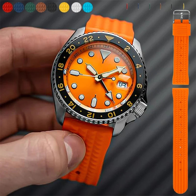 Samsung Galaxy Watch 7, 6, 5, 4 & FE FKM Rubber Waffle Band