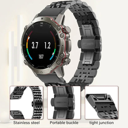 Garmin Stainless Steel Strap - Premium Metal Wristband