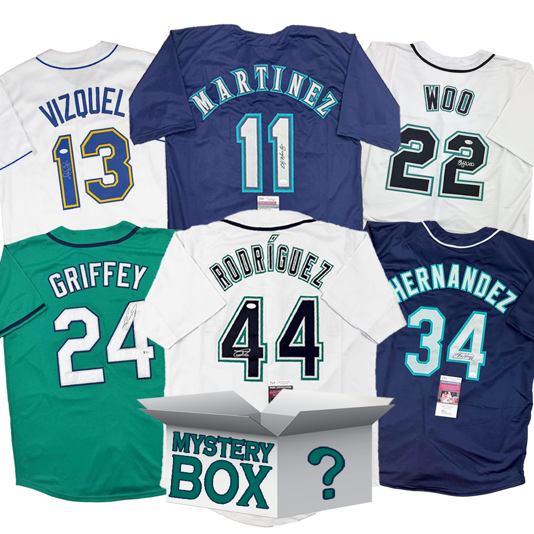 Autographed/Signed Seattle Baseball Jersey Mystery Box with PSA JSA or Beckett COA