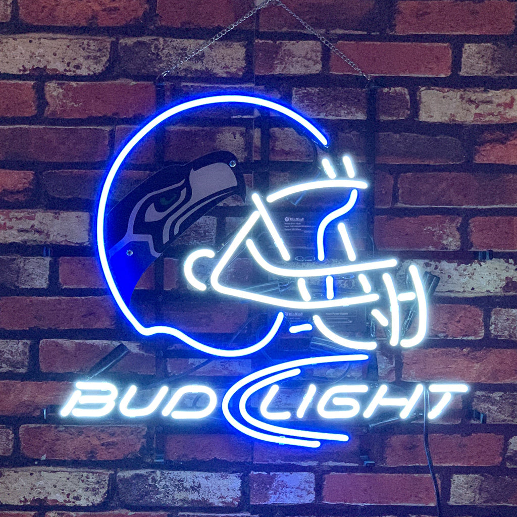 Seattle Seahawks Helmet Bud Light Neon Signs