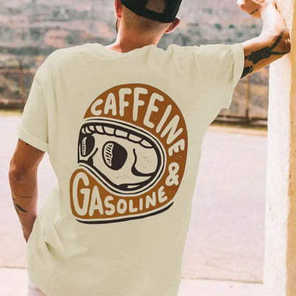 Caffeine & Gasoline Graphic Cotton T-shirt Unisex