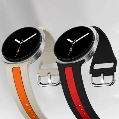 Samsung Galaxy Watch8, 8 Classic & 9 Two-Tone Stripe Silicone Band