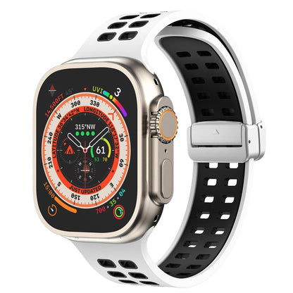 Magnetic Buckle Silicone Apple Watch Band Series 11/10/9/8/7/6/5/4/ SE / Ultra 1/2/3